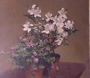 Henri Fantin-Latour Violetas y Azaleas Spain oil painting artist